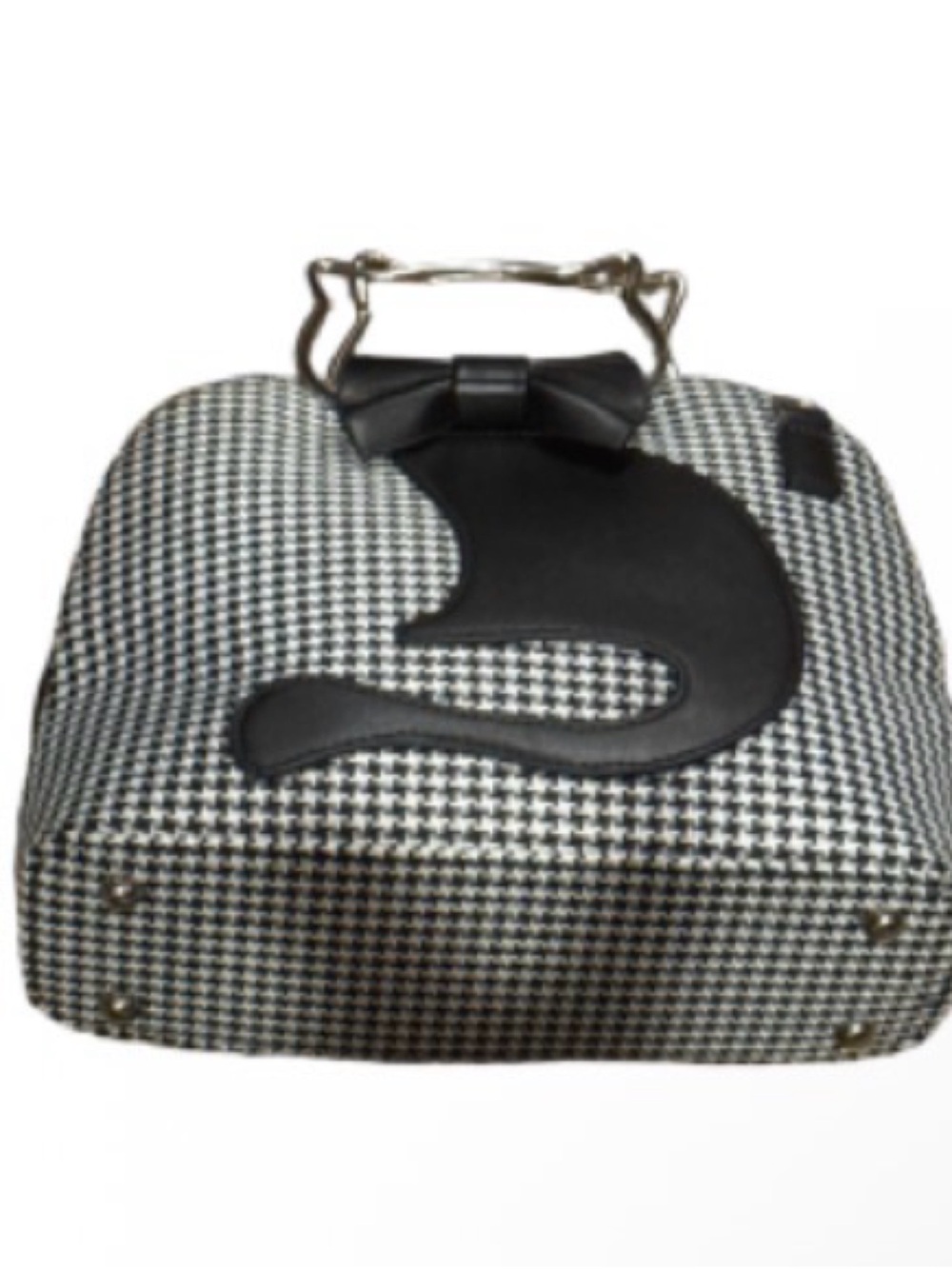 Banned Dixie bag retro cat themed houndstooth bag